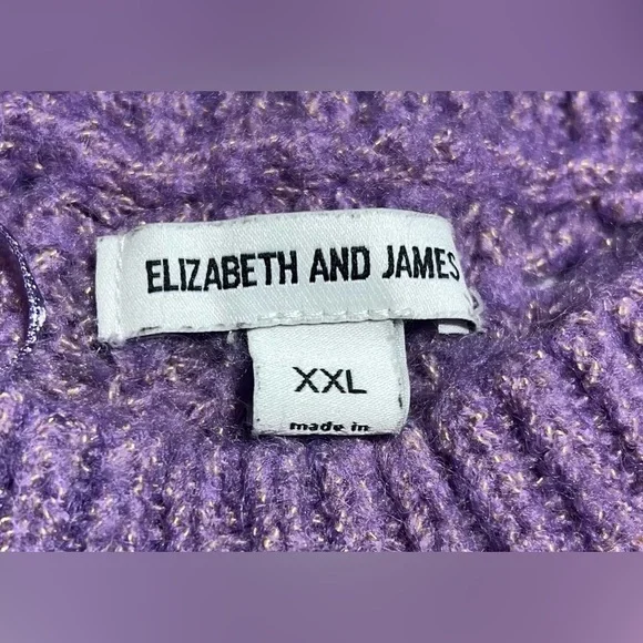 Elizabeth and James Open Stitch Crew Neck Cropped Sweater - Picture 4 of 5